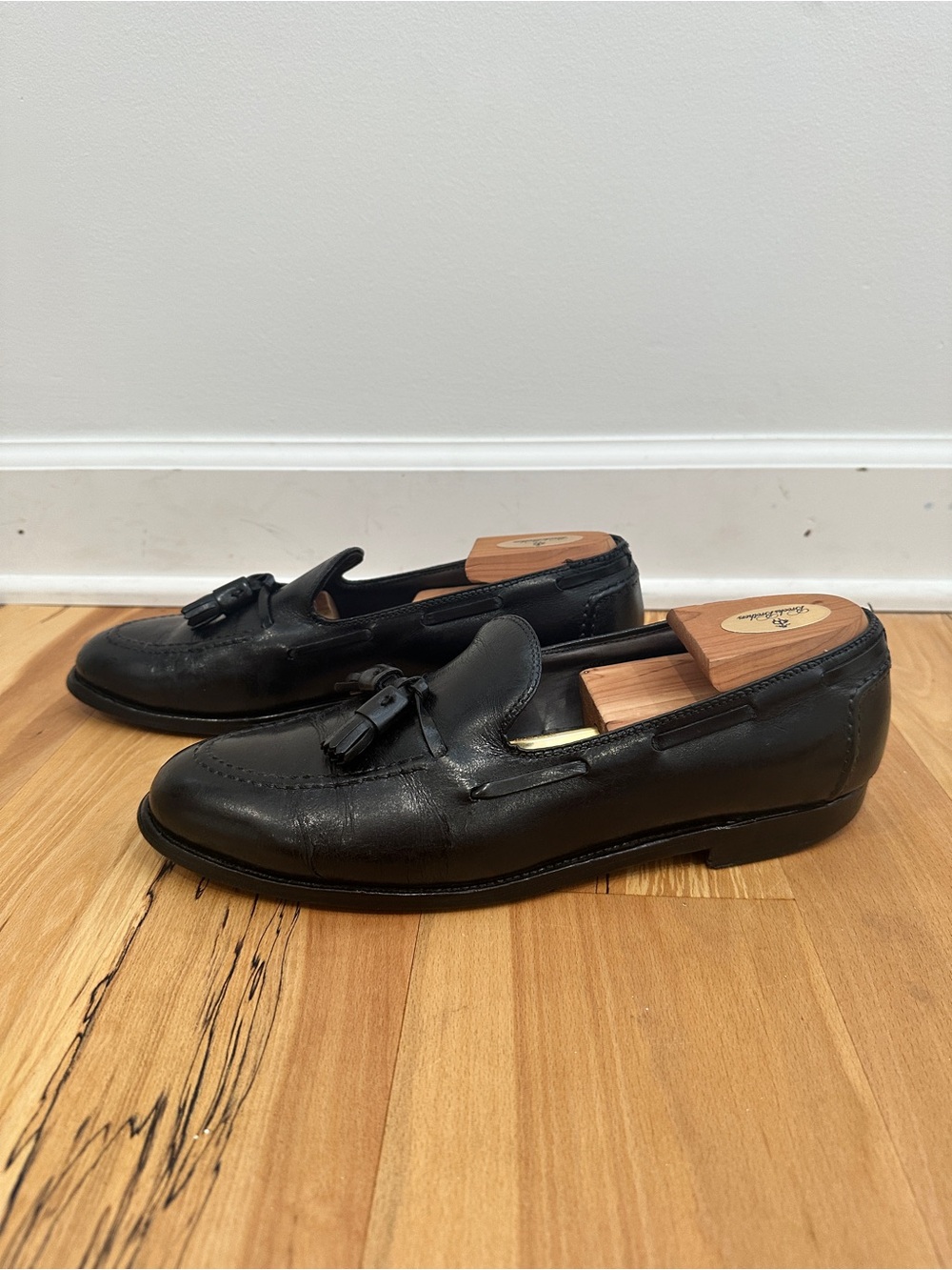 Alden 660 Black Leather Tassel Loafer Shoes